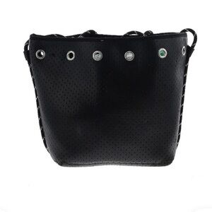 Chic Black Eyelet (perforated ) Shoulder Bag happy Elsie